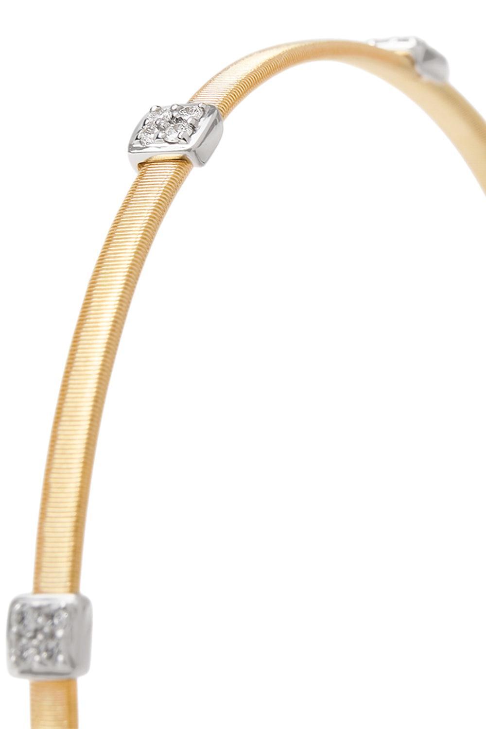 Diamond Masai Coil Bangle Bracelet-YELLOW GOLD-JEWELRYFINE JEWELBRACELET O-MARCO BICEGO