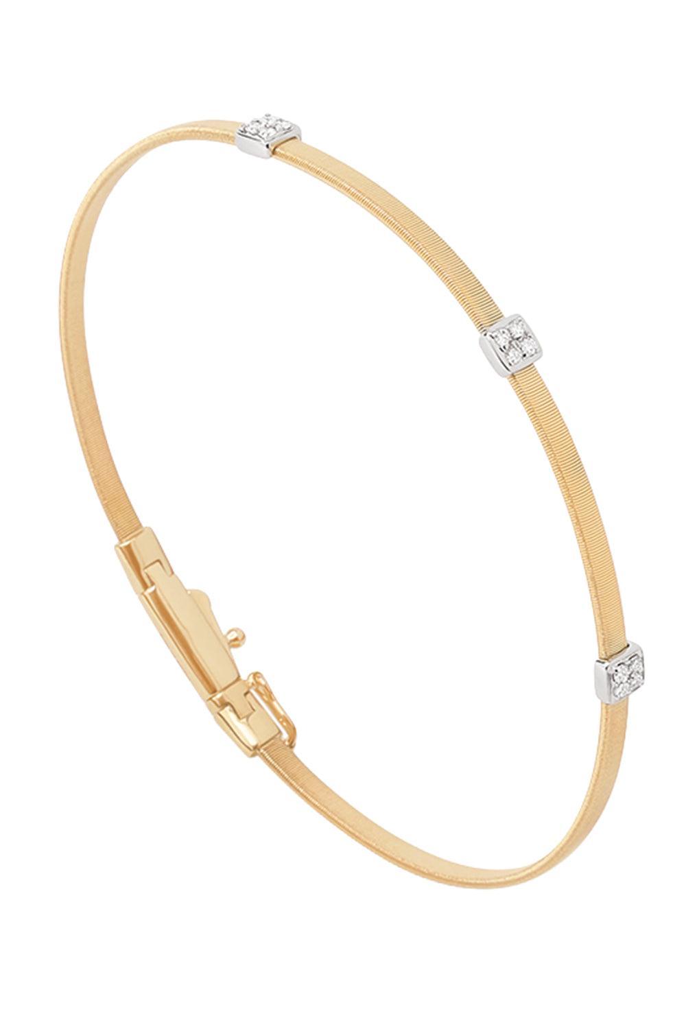 Diamond Masai Coil Bangle Bracelet-YELLOW GOLD-JEWELRYFINE JEWELBRACELET O-MARCO BICEGO