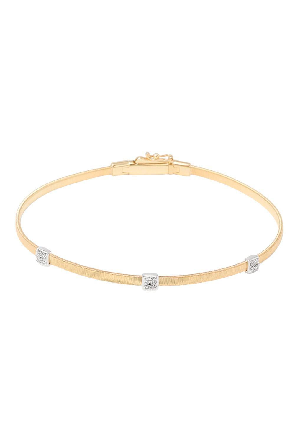 Diamond Masai Coil Bangle Bracelet-YELLOW GOLD-JEWELRYFINE JEWELBRACELET O-MARCO BICEGO