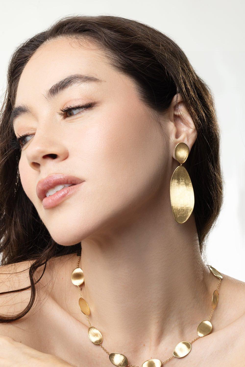 MARCO BICEGO-Elongated Drop Earrings-YELLOW GOLD
