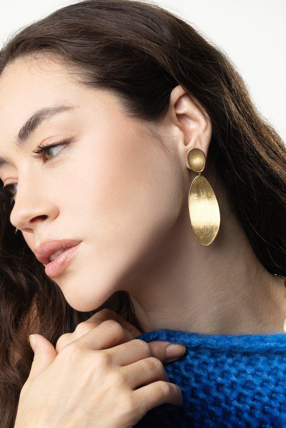 MARCO BICEGO-Elongated Drop Earrings-YELLOW GOLD