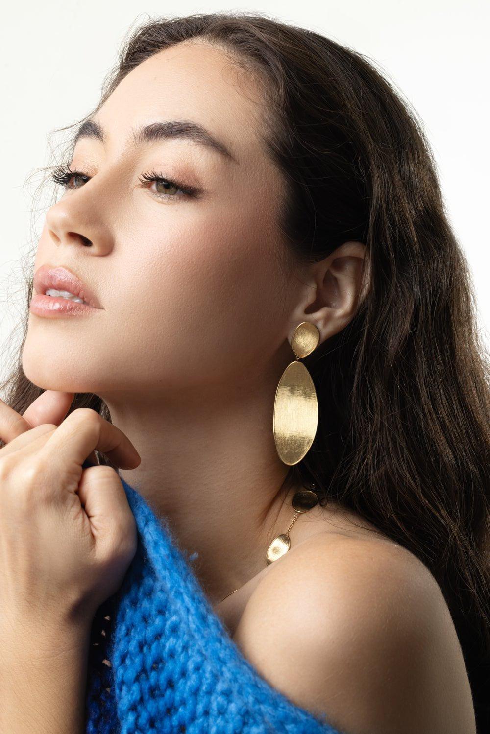 MARCO BICEGO-Elongated Drop Earrings-YELLOW GOLD