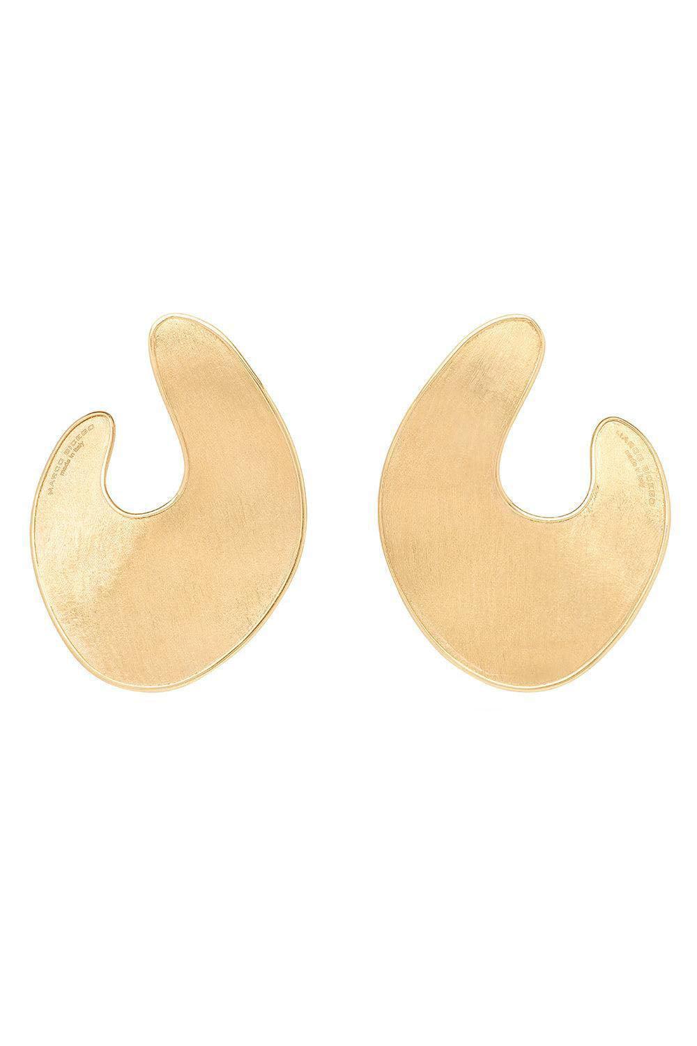 Irregular Lunaria Petal Earrings-YELLOW GOLD-JEWELRYFINE JEWELEARRING-MARCO BICEGO