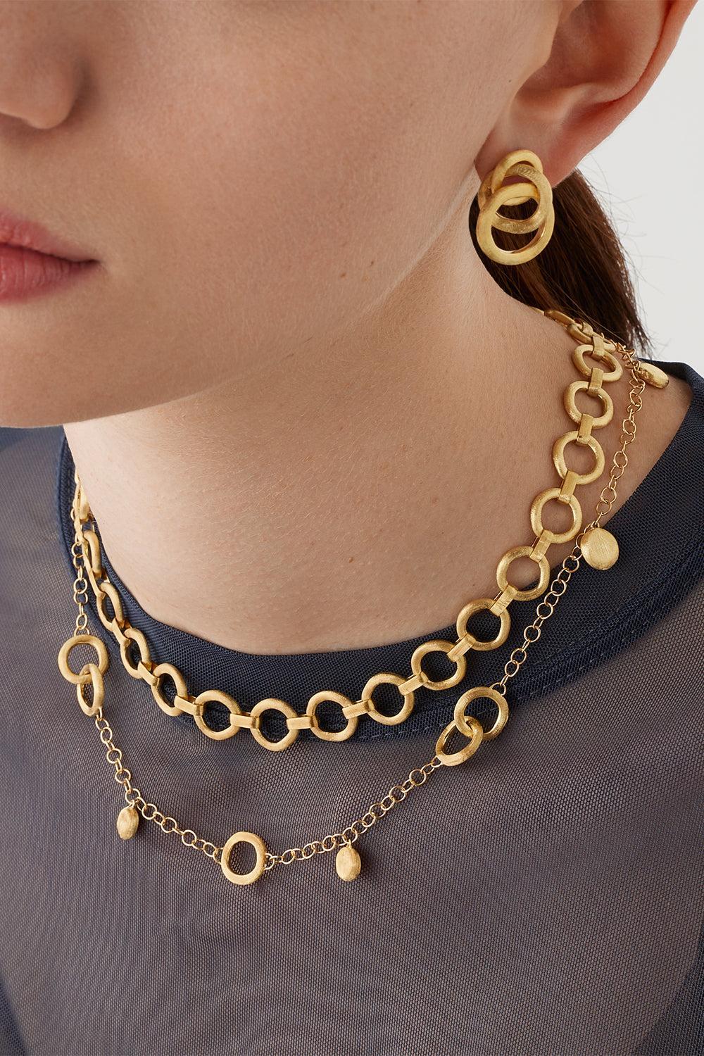 Jaipur Gold Knot Earrings-YELLOW GOLD-JEWELRYFINE JEWELEARRING-MARCO BICEGO