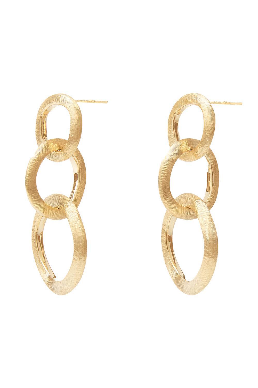 Jaipur Link Drop Earrings-YELLOW GOLD-JEWELRYFINE JEWELEARRING-MARCO BICEGO