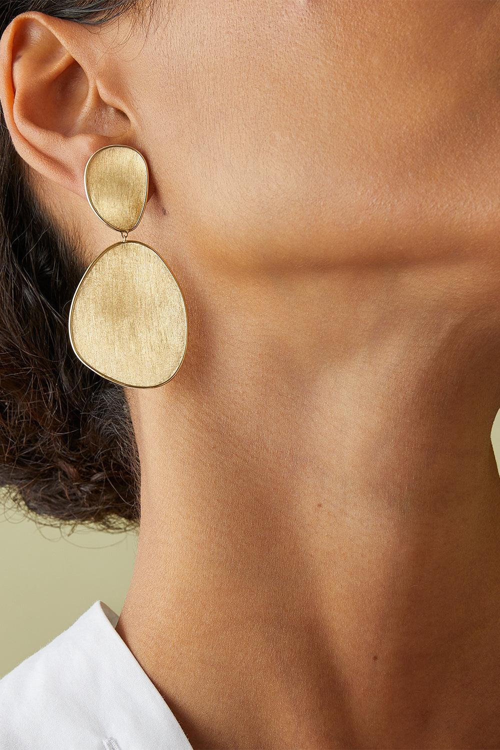 Lunaria Petal Earrings-YELLOW GOLD-JEWELRYFINE JEWELEARRING-MARCO BICEGO
