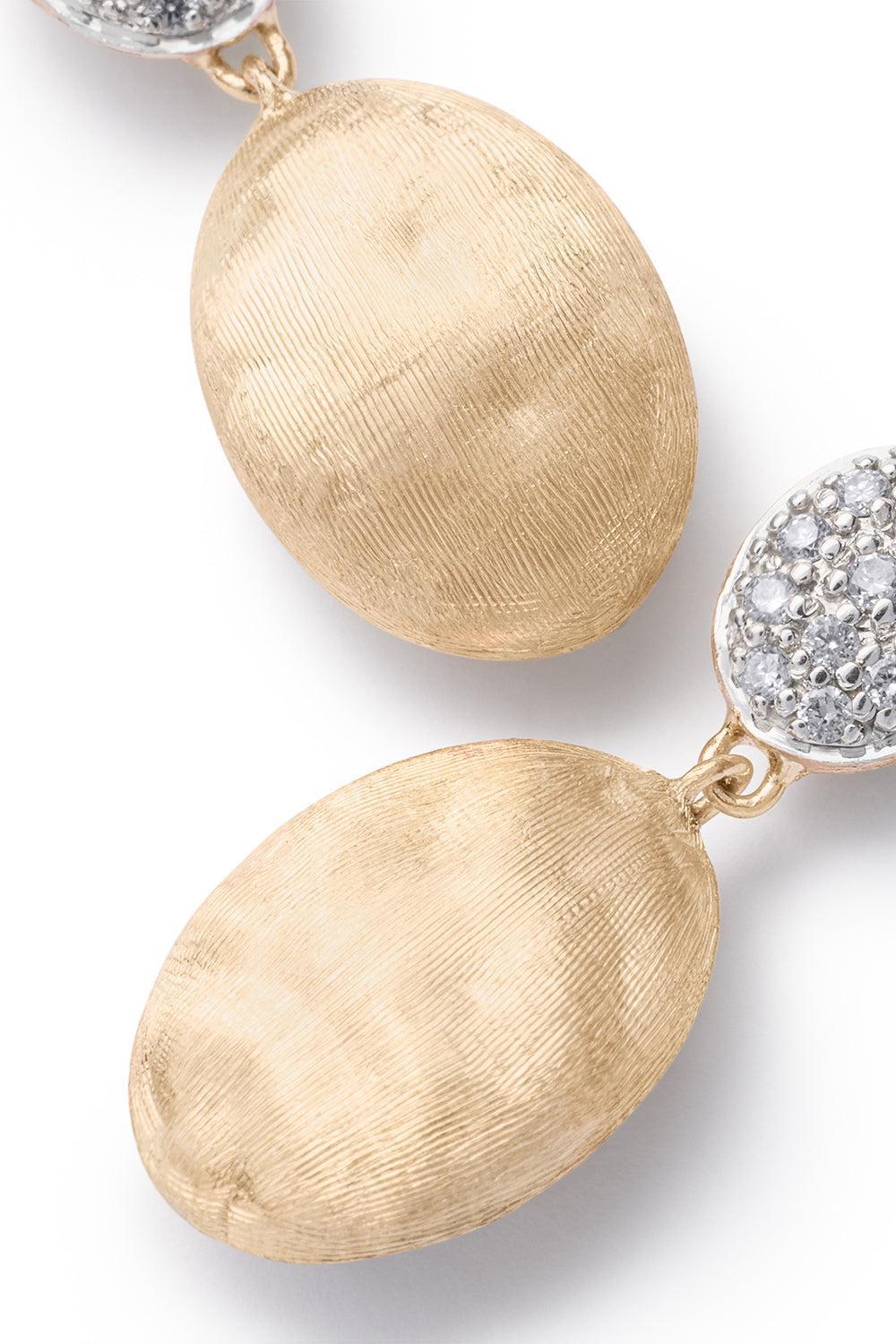 Medium Siviglia Diamond Drop Earrings-YELLOW GOLD-JEWELRYFINE JEWELEARRING-MARCO BICEGO
