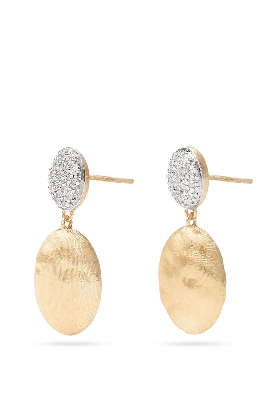 Medium Siviglia Diamond Drop Earrings-YELLOW GOLD-JEWELRYFINE JEWELEARRING-MARCO BICEGO