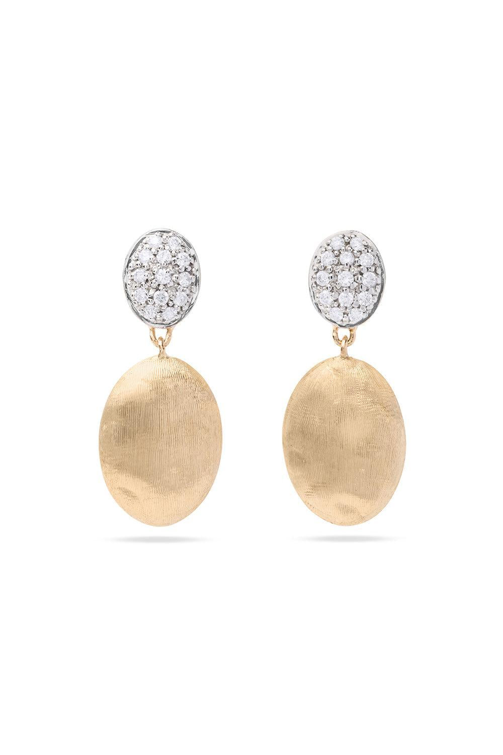 Medium Siviglia Diamond Drop Earrings-YELLOW GOLD-JEWELRYFINE JEWELEARRING-MARCO BICEGO