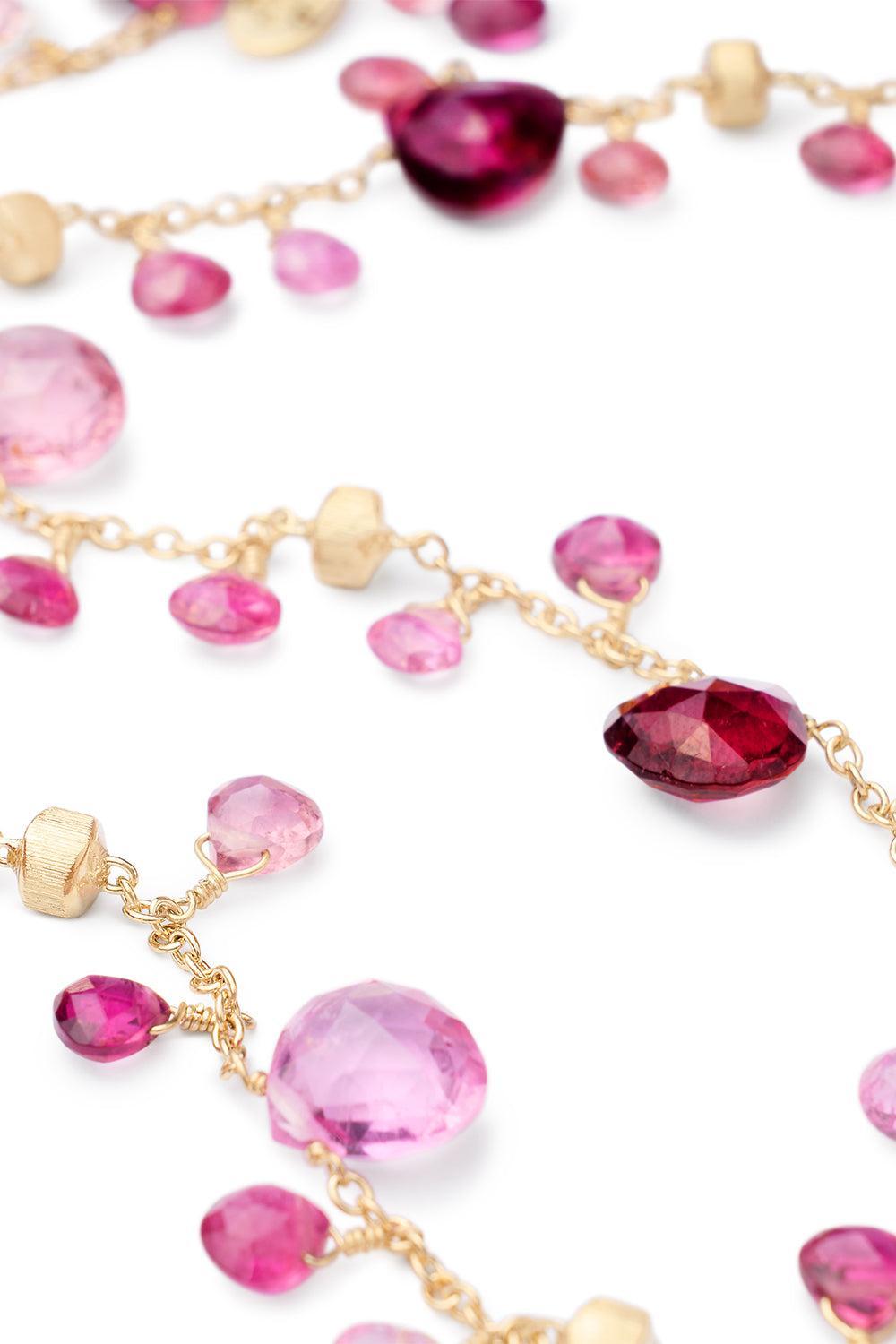 Pink Tourmaline Paradise Necklace-YELLOW GOLD-16.5-JEWELRYFINE JEWELNECKLACE O-MARCO BICEGO