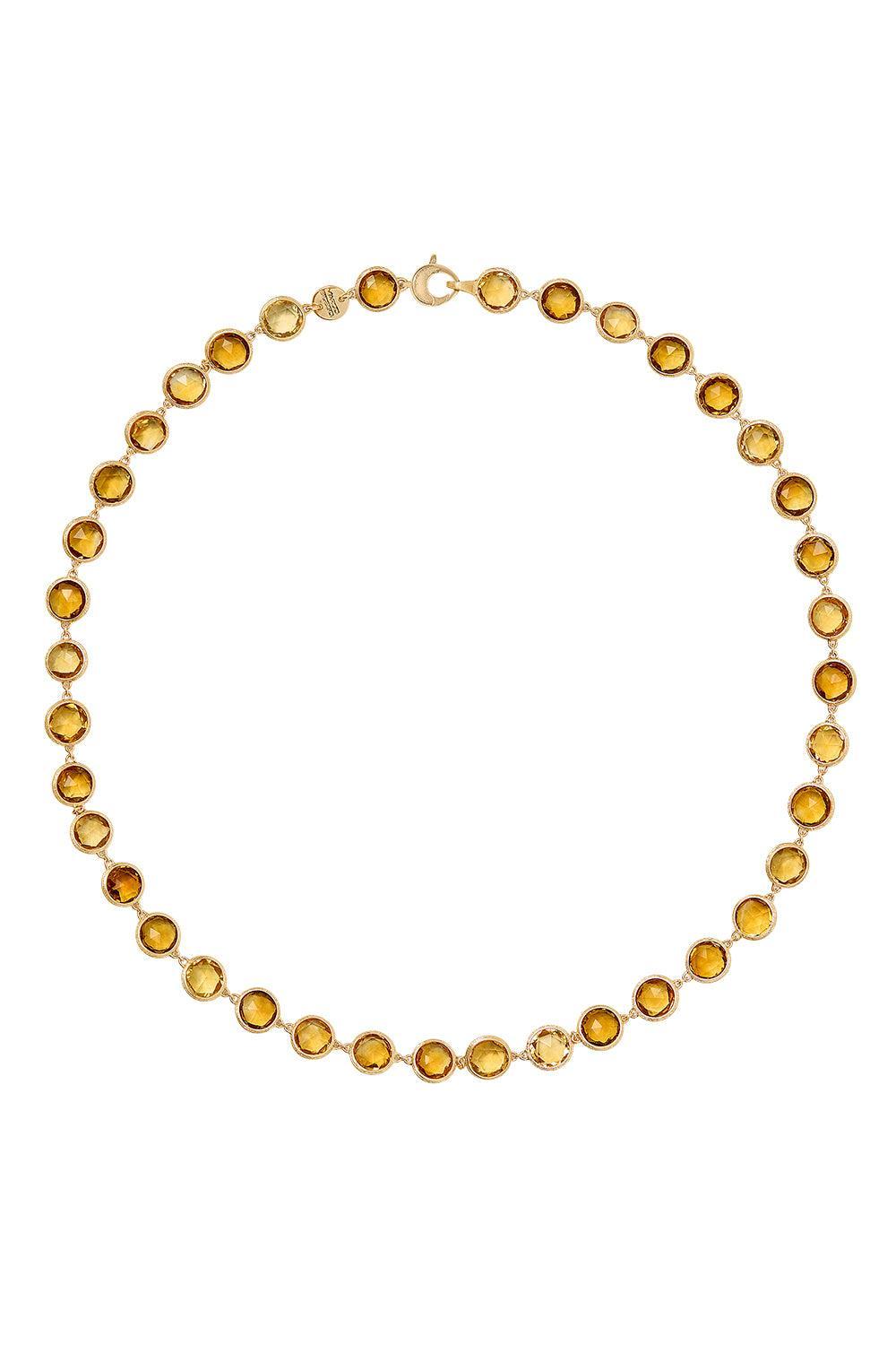 Yellow Quartz Jaipur Link Necklace-YELLOW GOLD-16.5-JEWELRYFINE JEWELNECKLACE O-MARCO BICEGO