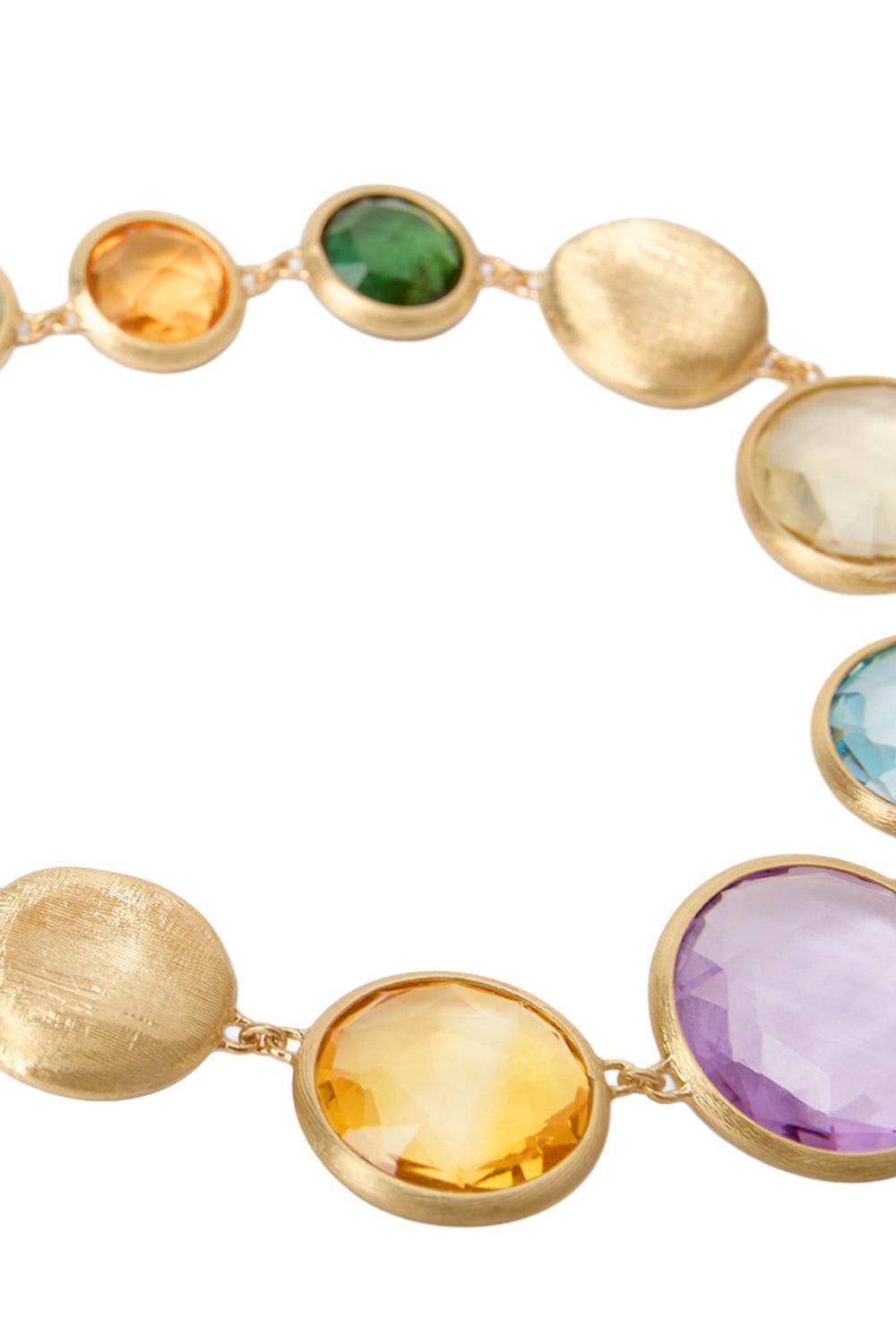 Jaipur Mixed Gemstone Graduated Necklace-YELLOW GOLD-17-JEWELRYFINE JEWELNECKLACE O-MARCO BICEGO