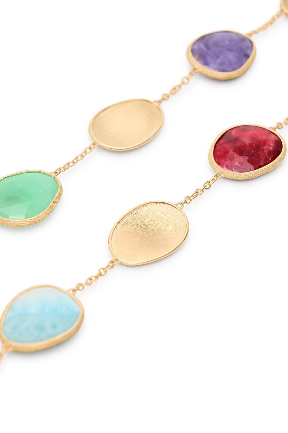 Lunaria Mixed Stone Collar Necklace-YELLOW GOLD-17-JEWELRYFINE JEWELNECKLACE O-MARCO BICEGO