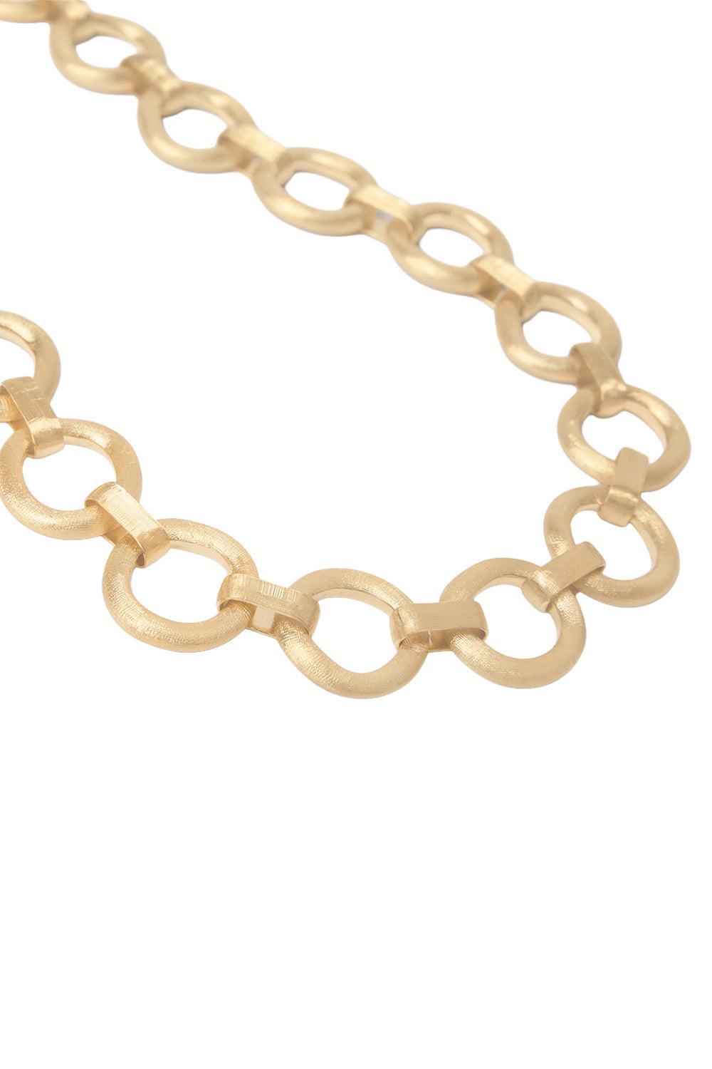 Jaipur Gold Flat Link Necklace-YELLOW GOLD-17.25-JEWELRYFINE JEWELNECKLACE O-MARCO BICEGO