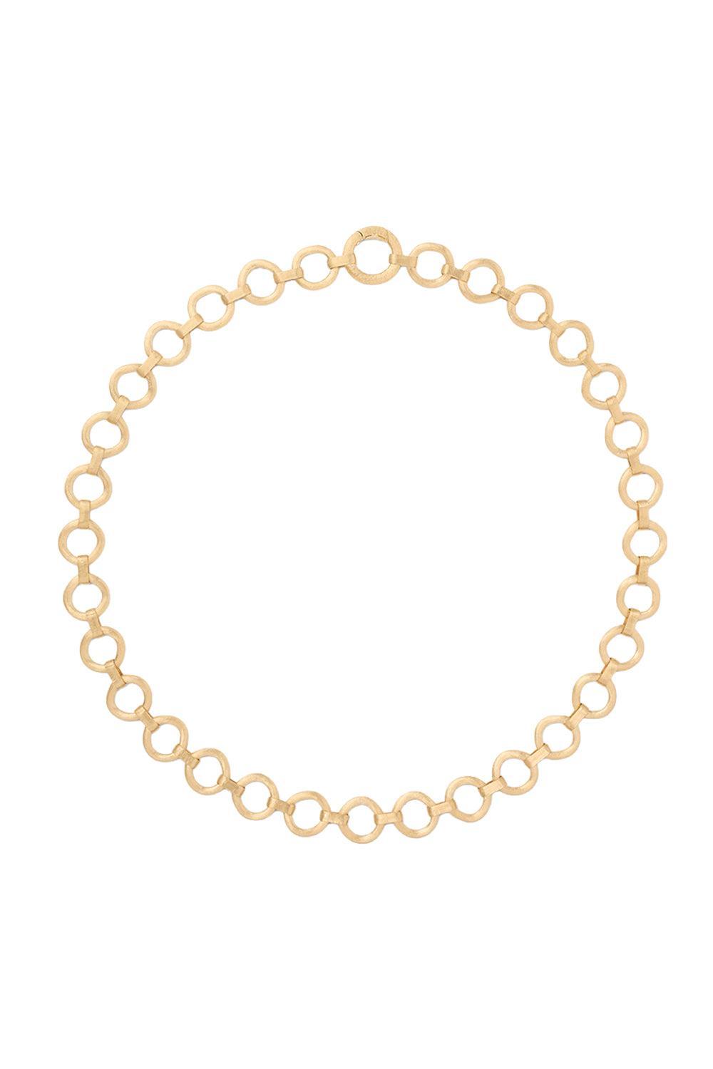 Jaipur Gold Flat Link Necklace-YELLOW GOLD-17.25-JEWELRYFINE JEWELNECKLACE O-MARCO BICEGO