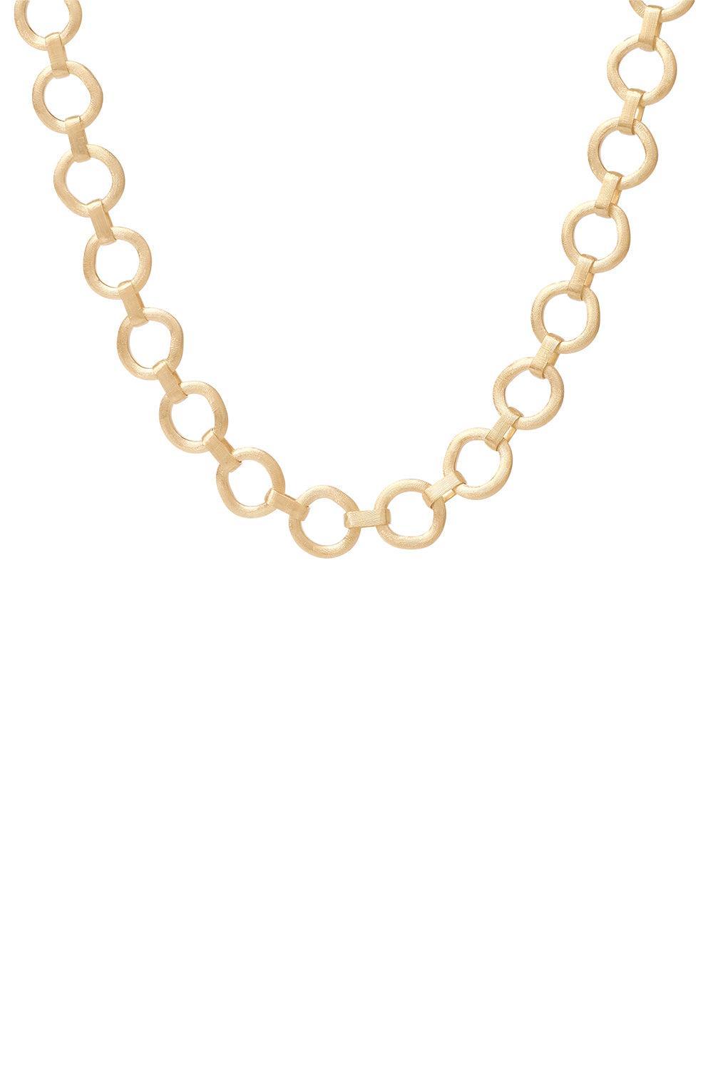Jaipur Gold Flat Link Necklace-YELLOW GOLD-17.25-JEWELRYFINE JEWELNECKLACE O-MARCO BICEGO
