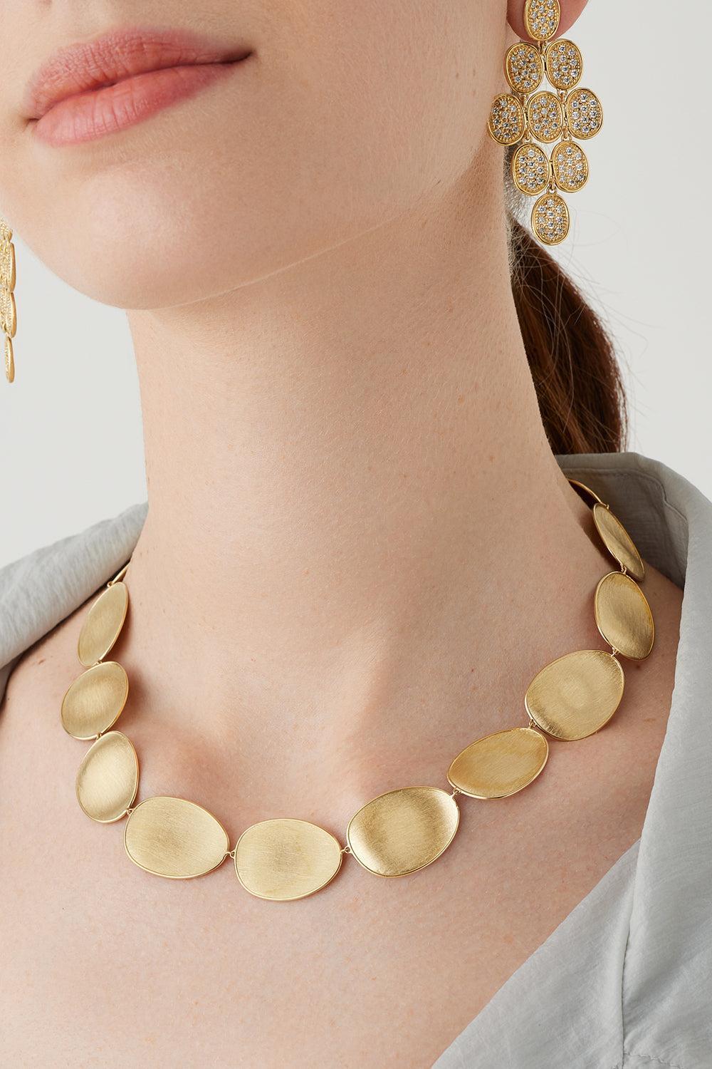 Lunaria Gold Flat Necklace-YELLOW GOLD-17.25-JEWELRYFINE JEWELNECKLACE O-MARCO BICEGO