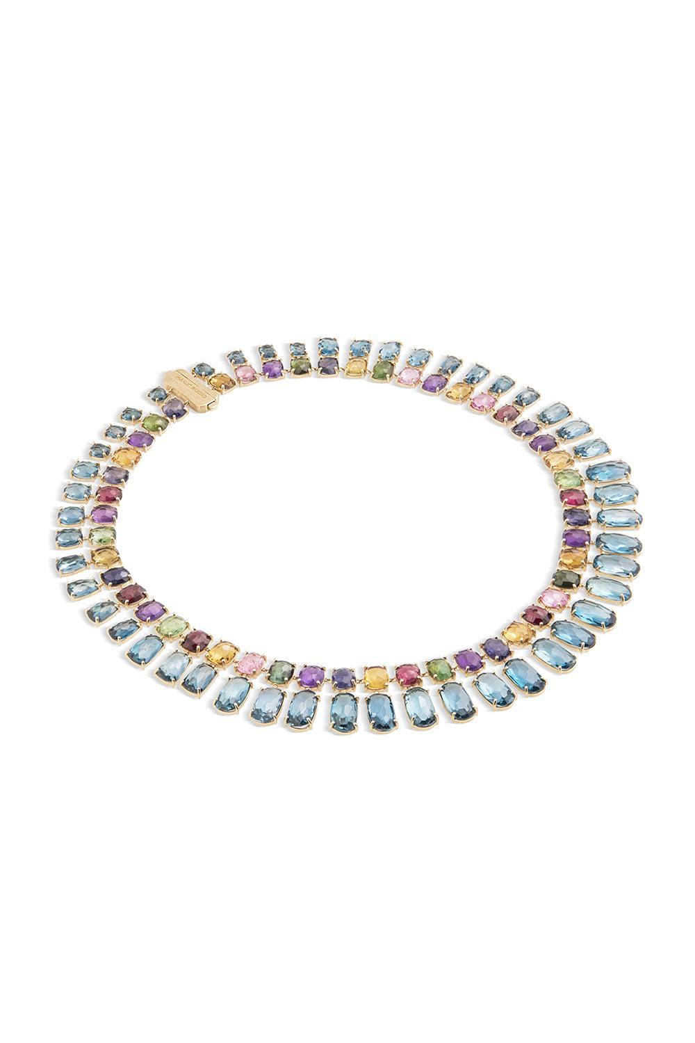Murano Statement Gemstone Collar Necklace-YELLOW GOLD-18-JEWELRYFINE JEWELNECKLACE O-MARCO BICEGO