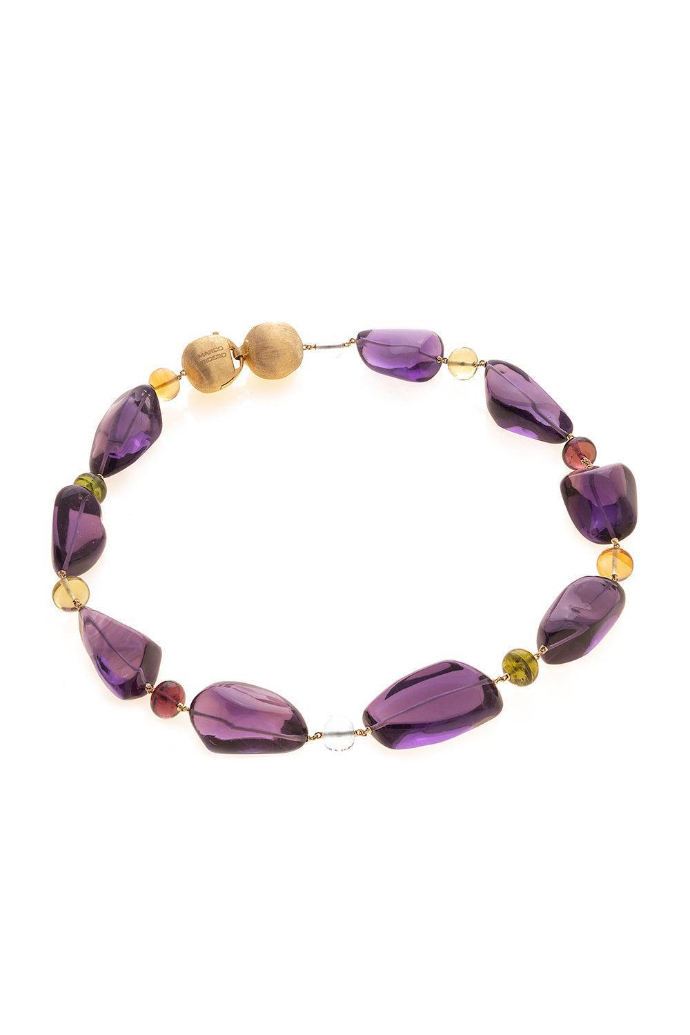 MARCO BICEGO-Unico Mixed Stone Necklace-YELLOW GOLD