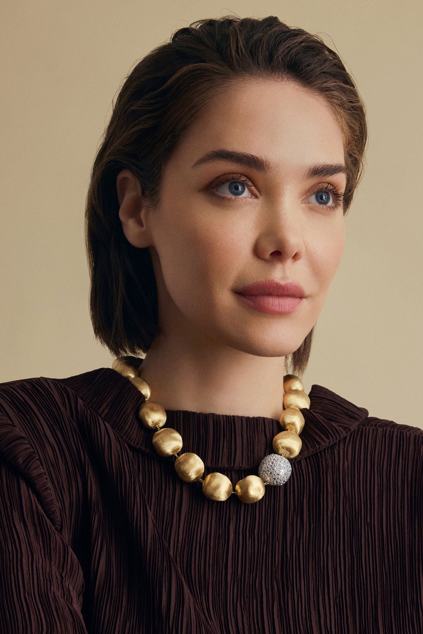 MARCO BICEGO-Africa Diamond Collar Necklace-YELLOW GOLD
