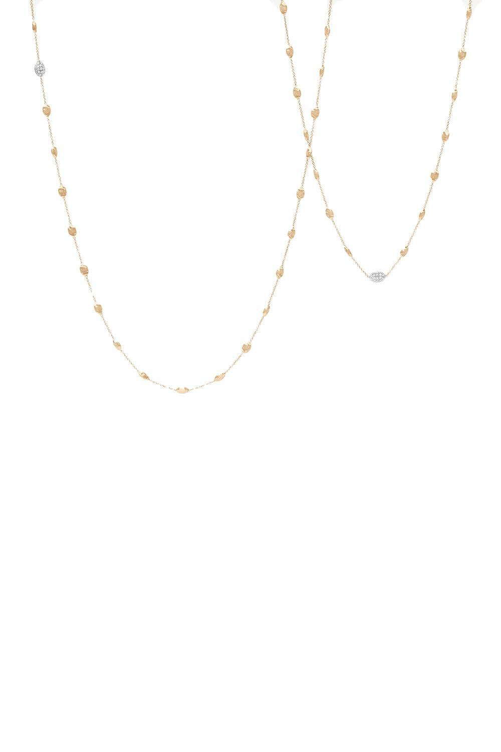Siviglia Small Bean Diamond Long Necklace-YELLOW GOLD-49.25-JEWELRYFINE JEWELNECKLACE O-MARCO BICEGO