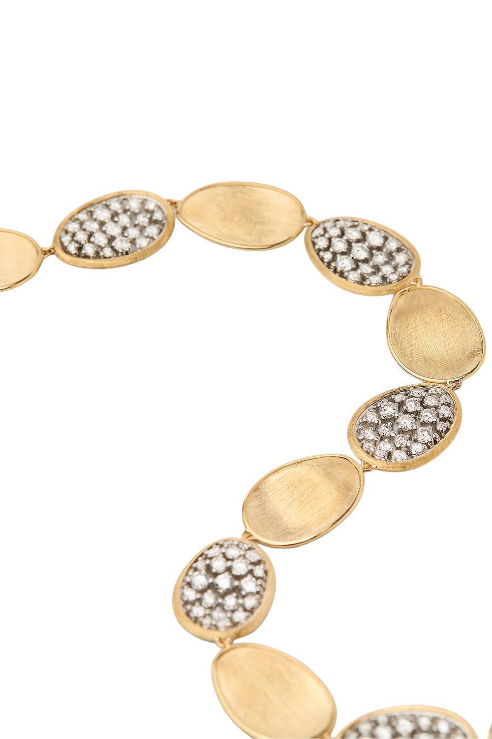 Diamond Lunaria Alternating Petal Necklace-YELLOW GOLD-JEWELRYFINE JEWELNECKLACE O-MARCO BICEGO