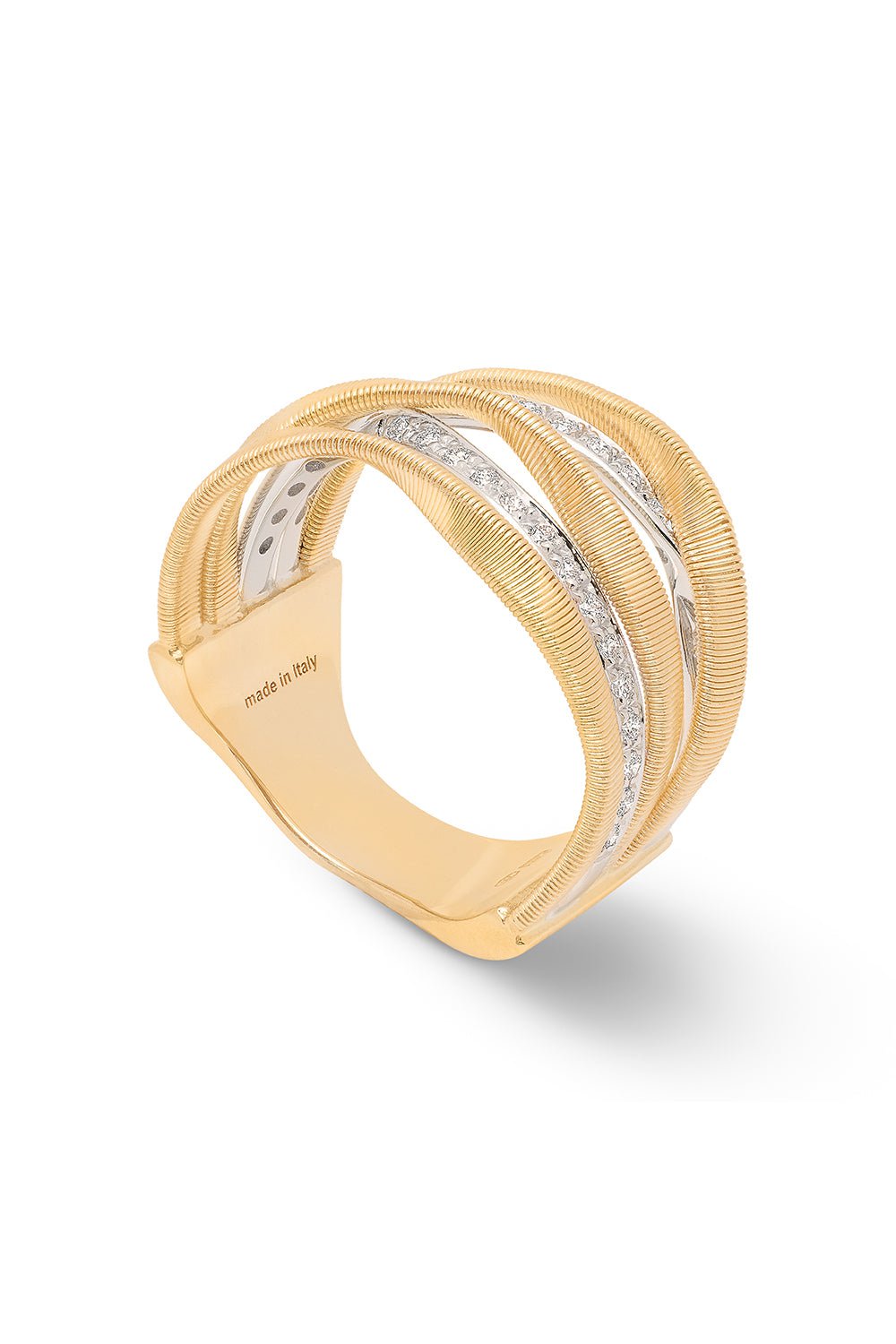 MARCO BICEGO-5-Band Diamond Coil Marrakech Ring-YELLOW GOLD