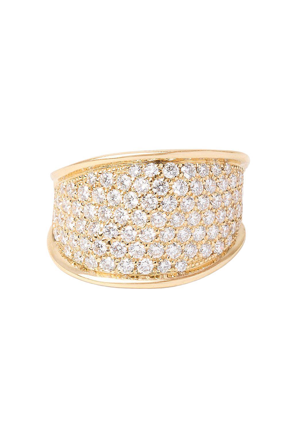 Diamond Statement Ring-YELLOW GOLD-7-JEWELRYFINE JEWELRING-MARCO BICEGO