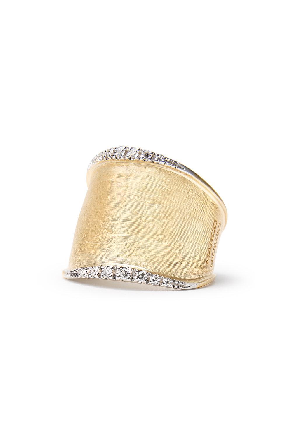 Large Diamond Lunaria Band Ring-YELLOW GOLD-7-JEWELRYFINE JEWELRING-MARCO BICEGO