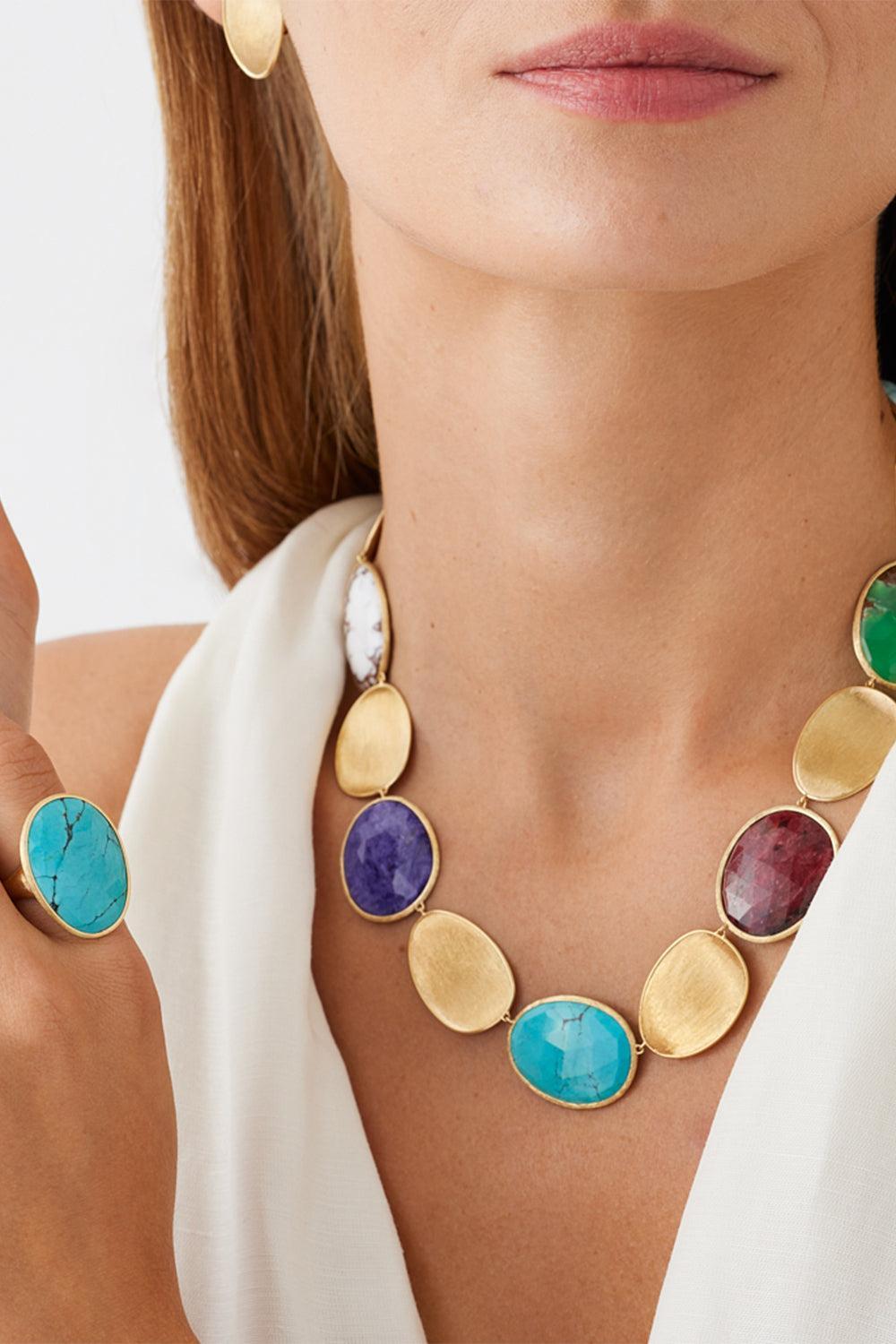 Turquoise Lunaria Petal Ring-YELLOW GOLD-7-JEWELRYFINE JEWELRING-MARCO BICEGO