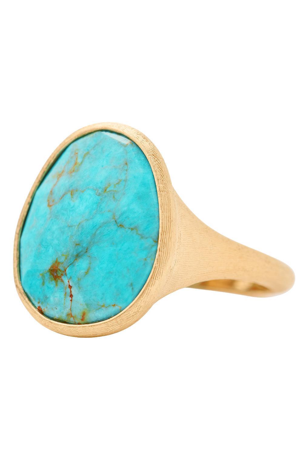 Turquoise Lunaria Petal Ring-YELLOW GOLD-7-JEWELRYFINE JEWELRING-MARCO BICEGO