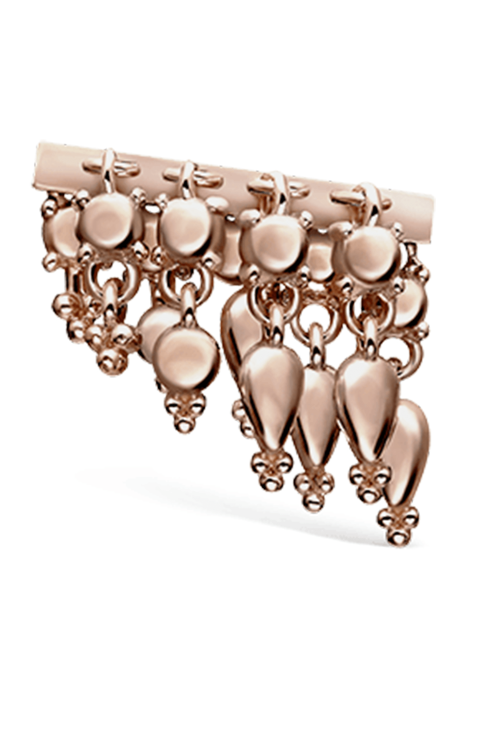 MARIA TASH-Rose Gold Tassle Bar Stud-ROSE GOLD