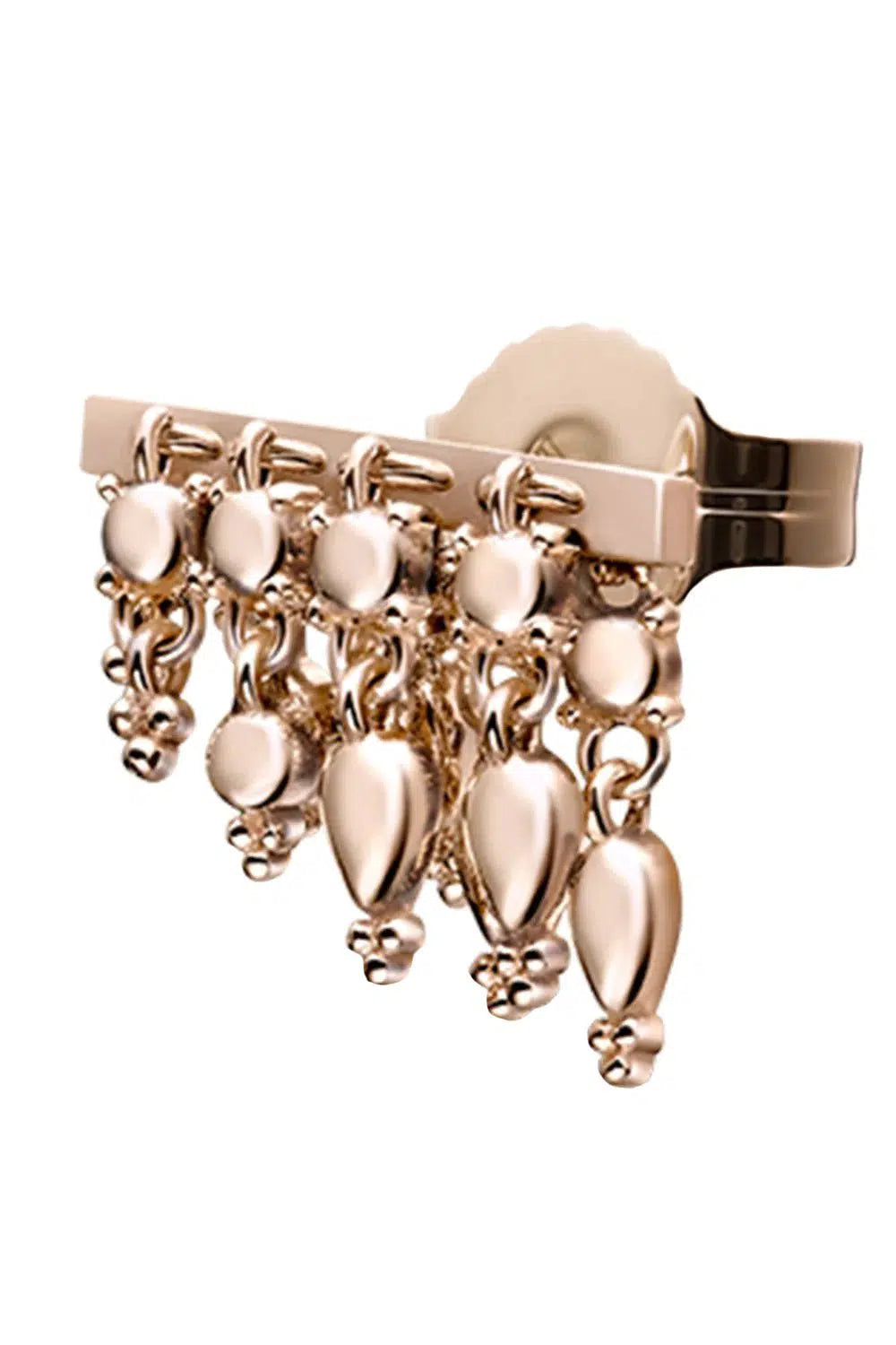 MARIA TASH-Rose Gold Tassle Bar Stud-ROSE GOLD