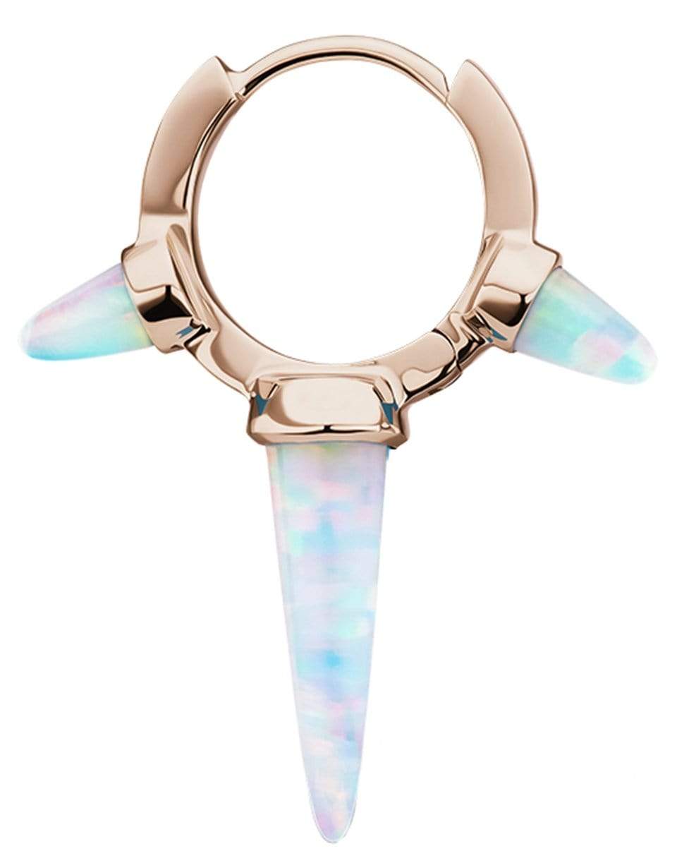 MARIA TASH-Single 6.5MM Rose Gold Triple Long Opal Spike Clicker Earring-ROSE GOLD