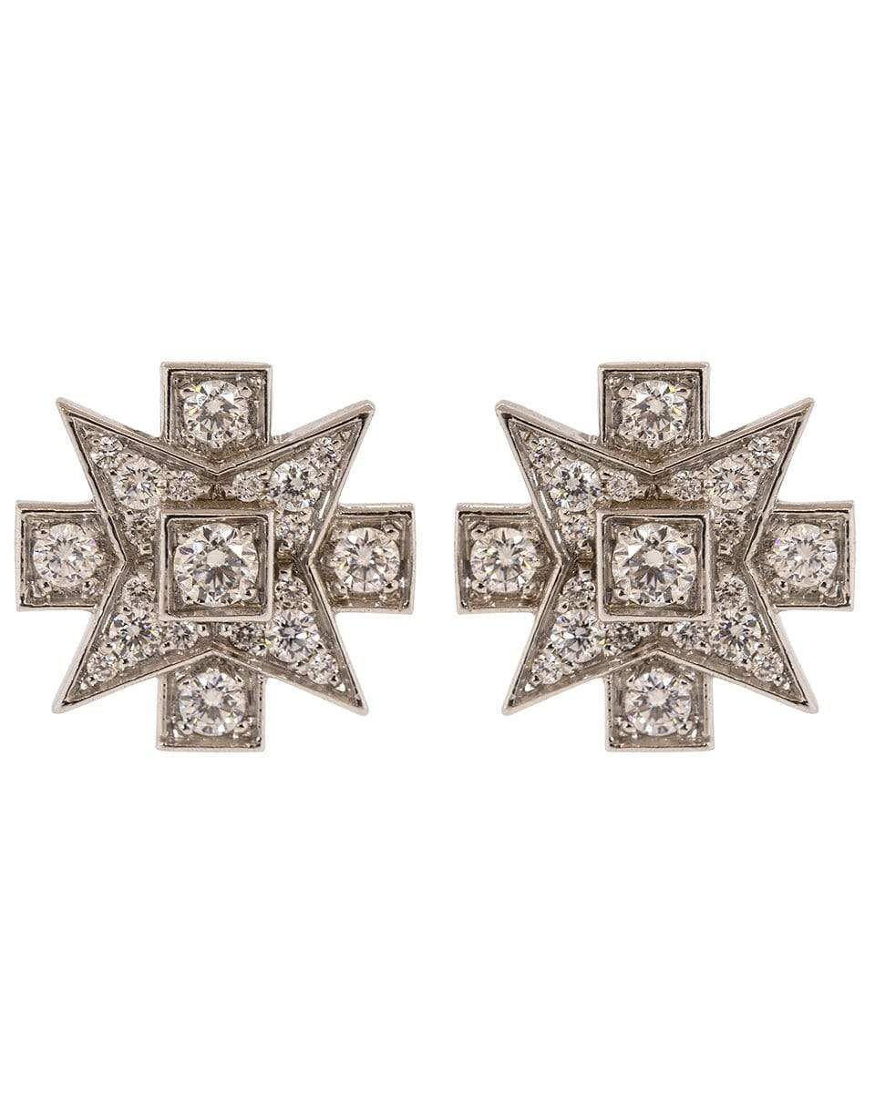 MARIANI-Maltese Diamond Earrings-WHITE GOLD