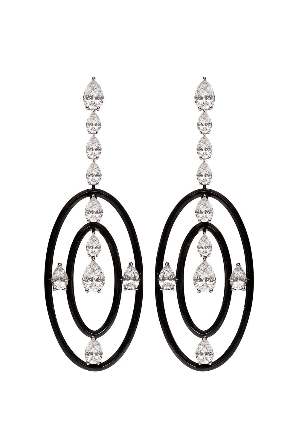 MARIANI-Odyssey Drop Earrings-WHITE GOLD