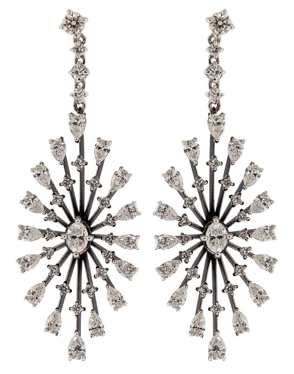 MARIANI-Stardust Diamond Drop Earrings-WHITE GOLD