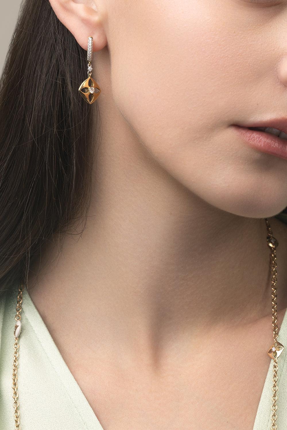 Lucilla AU Earrings-YELLOW GOLD-JEWELRYFINE JEWELEARRING-MARIANI