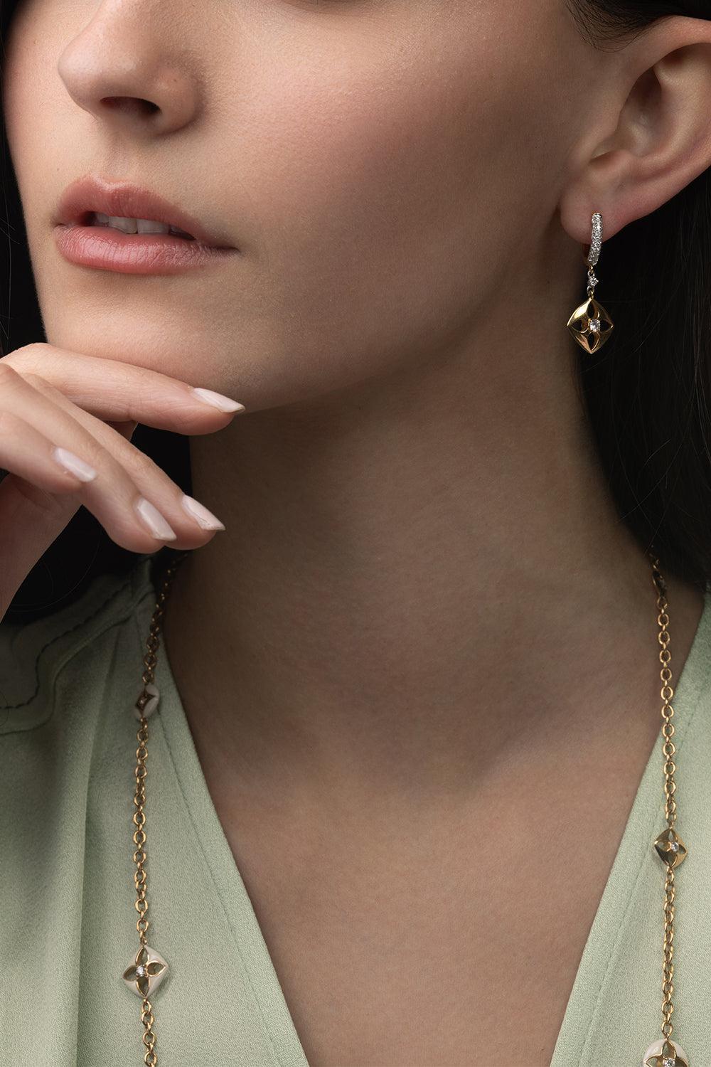 Lucilla AU Earrings-YELLOW GOLD-JEWELRYFINE JEWELEARRING-MARIANI