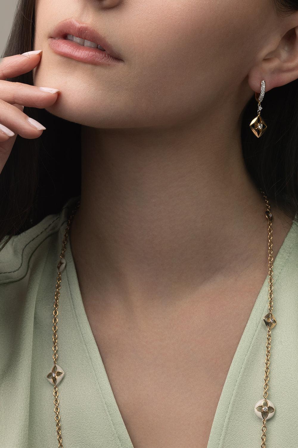 Lucilla AU Earrings-YELLOW GOLD-JEWELRYFINE JEWELEARRING-MARIANI