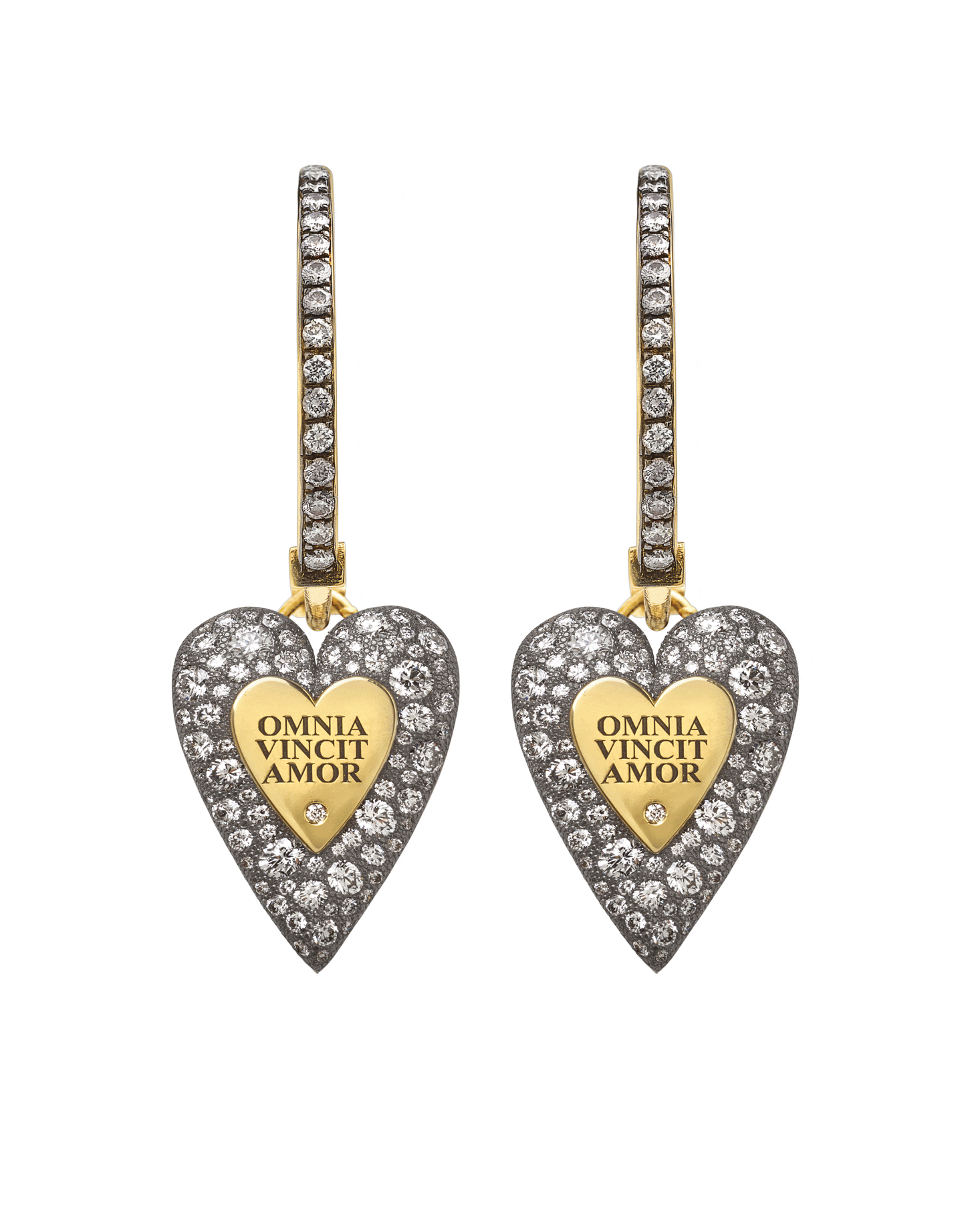 MARIANI-Omnia Vincit Amor Earrings-YELLOW GOLD