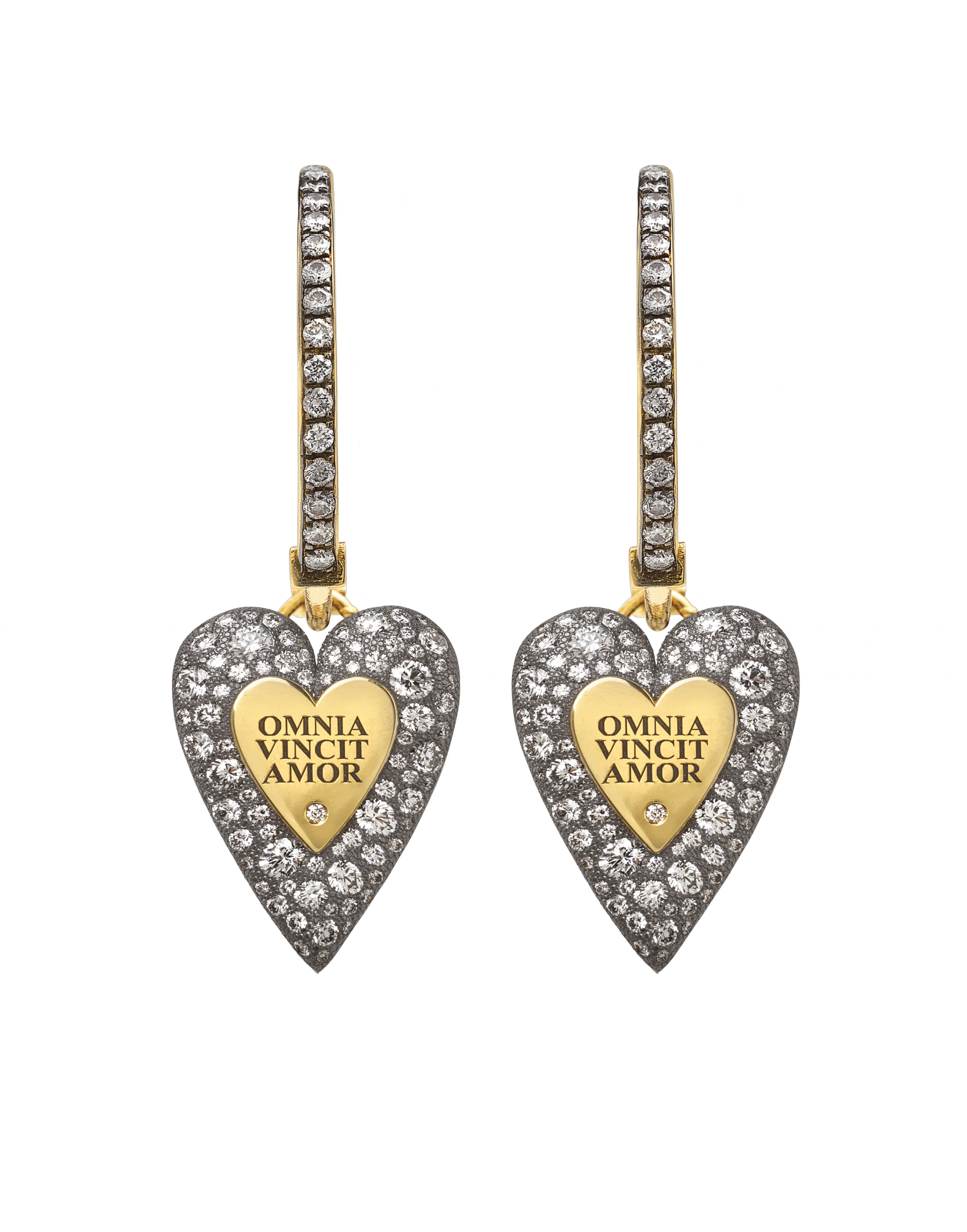 MARIANI-Omnia Vincit Amor Earrings-YELLOW GOLD