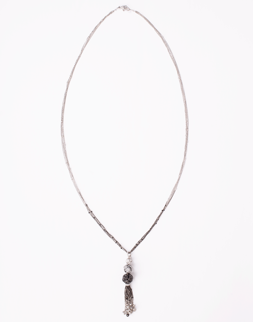 MARIANI-Nodi Knot Diamond Necklace-WHITE GOLD