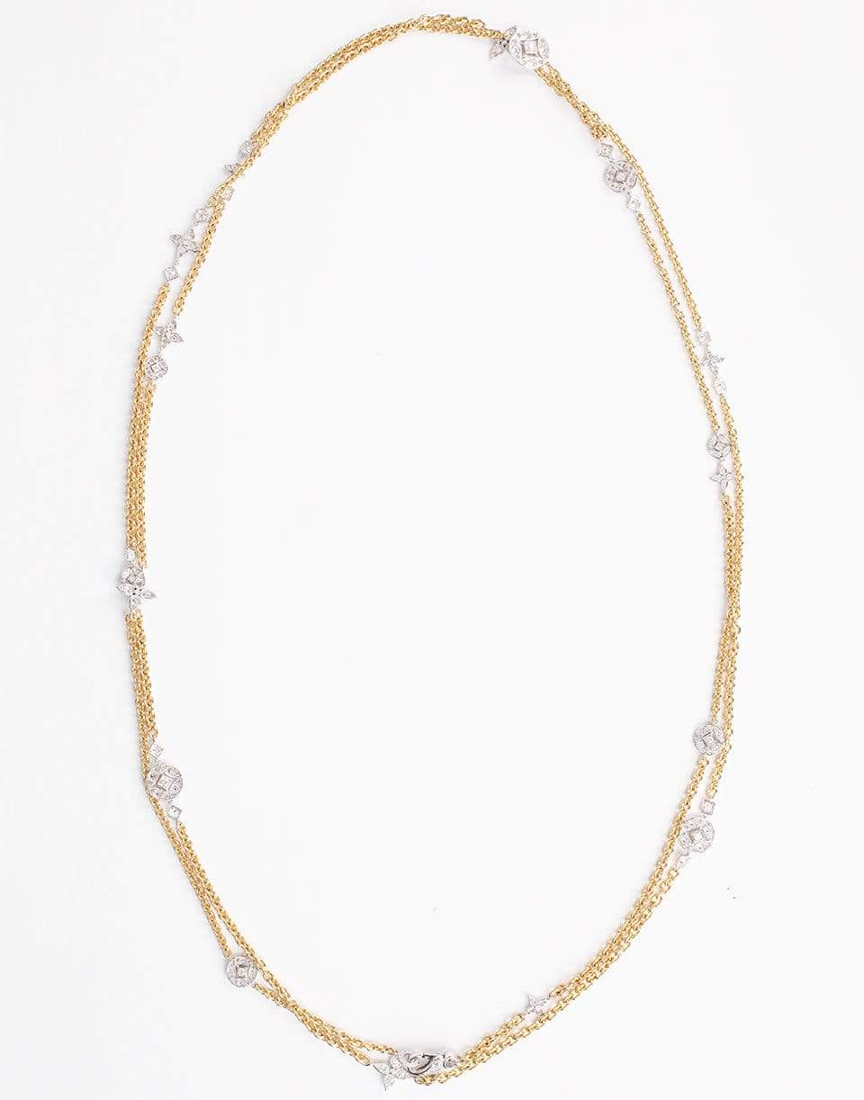 MARIANI-Long Lucilla Diamond Station Necklace-YELLOW GOLD