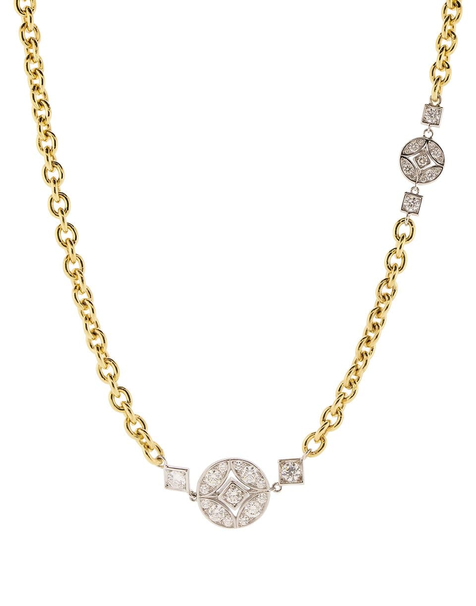 MARIANI-Long Lucilla Diamond Station Necklace-YELLOW GOLD