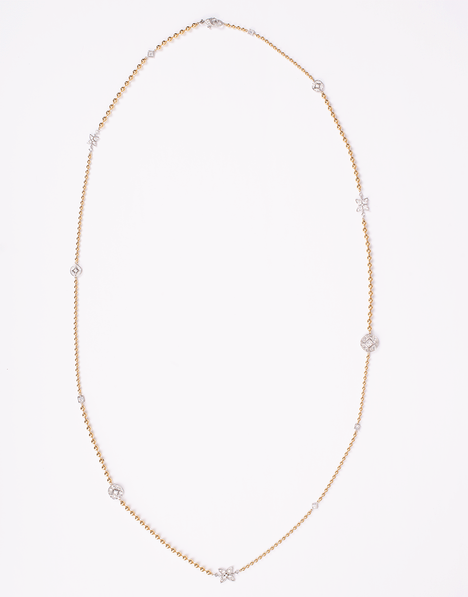MARIANI-Lucilla Diamond Bead Necklace-YELLOW GOLD