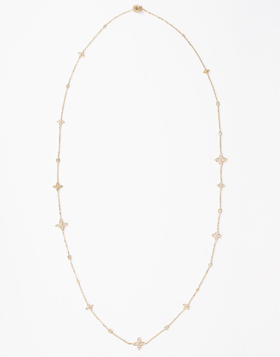 MARIANI-Lucilla Diamond Station Necklace-YELLOW GOLD