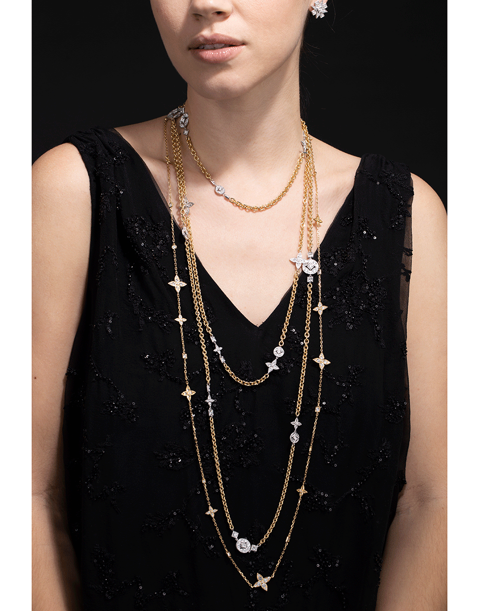 MARIANI-Lucilla Diamond Station Necklace-YELLOW GOLD