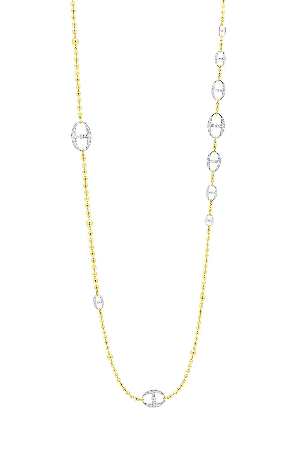 MARIANI-Marina Long Link Necklace-YELLOW GOLD
