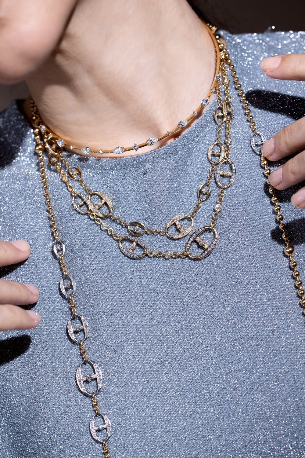 MARIANI-Phantom Necklace-YELLOW GOLD
